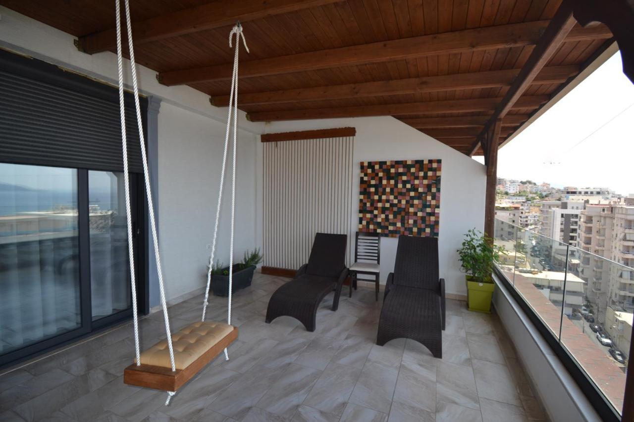 Luxury Penthouse B&E Lägenhet Sarandë Exteriör bild